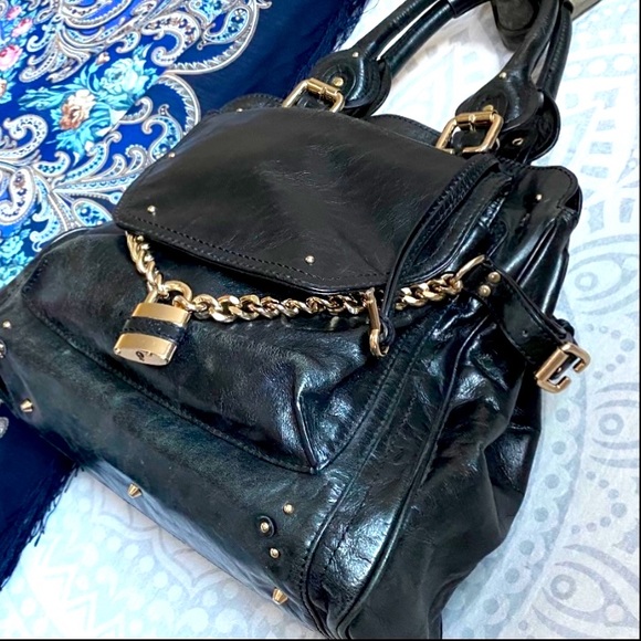 Chloe Handbags - AUTHENTIC Vintage Chloe black leather satchel bag